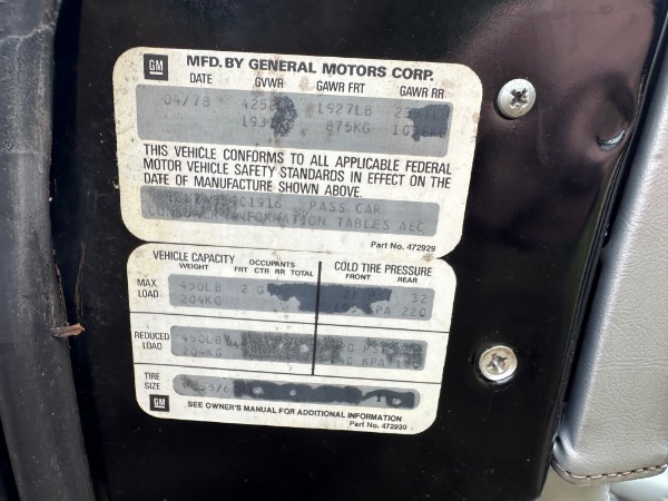 Used-1978-Chevrolet-Corvette-Pace-Car-L82